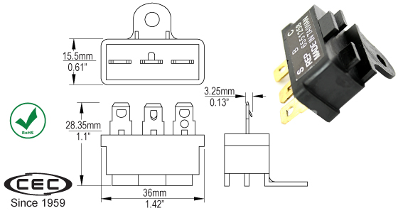 Thermal Limiting Circuit Breakers, CB110