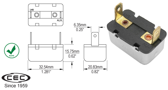Straight Pkug-In Style Circuit Breakers, CB165