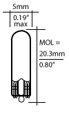 All Glass Wedge Bulbs T-1 1/2