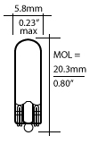 All Glass Wedge Bulbs T-1 3/4