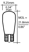 All Glass Wedge Bulbs T-2 3/4